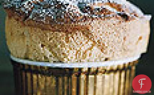Suflês de abóbora temperada com molho de Bourbon e melaço
