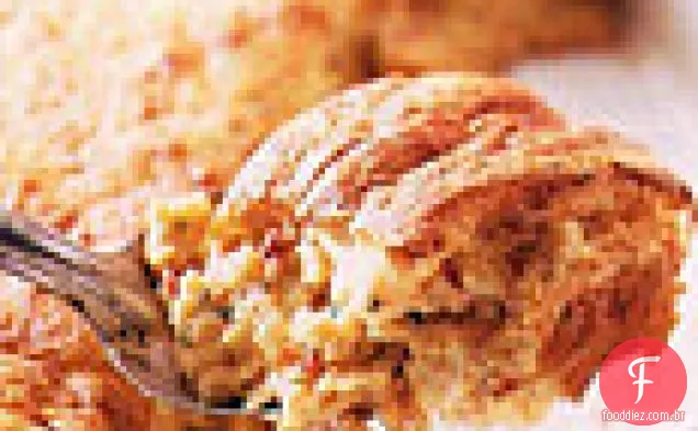 Cheddar, cebola e omelete de suflê de pimentão vermelho