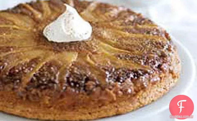 Pêra Temperada Bolo De Cabeça Para Baixo