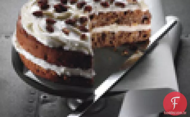 Fuji Apple Spice Cake com cobertura de Cream Cheese