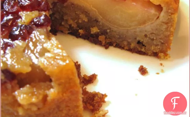 Cranberry & Pear De Cabeça Para Baixo Bolo