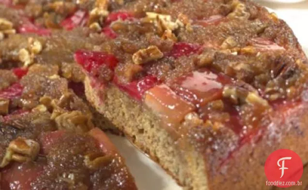 Receita De Bolo De Ruibarbo De Cabeça Para Baixo