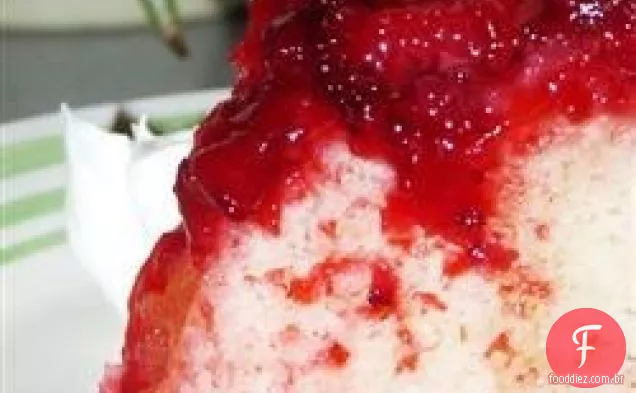 Morango Fresco De Cabeça Para Baixo Bolo