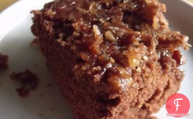 Bolo De Chocolate Alemão De Cabeça Para Baixo