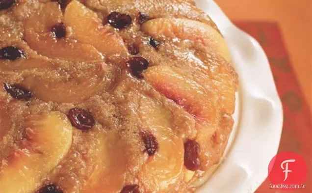 Bolo De Pêssego De Cabeça Para Baixo