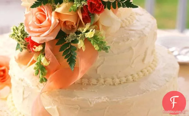 Bolo De Casamento Laranja Fresco