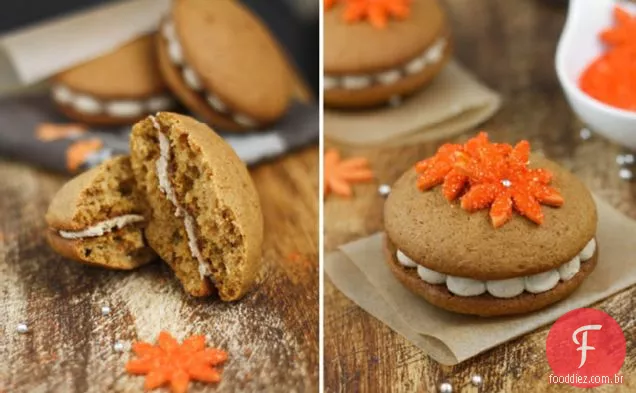 Torta De Batata Doce Whoopie Com Creme De Marshmallow De Bordo