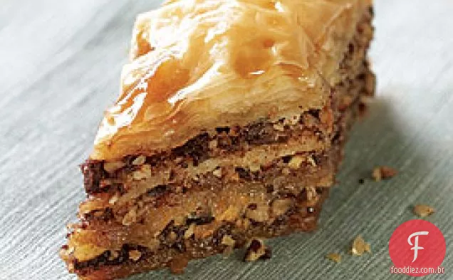 Avelã e chocolate Baklava com café expresso-xarope de frangelico