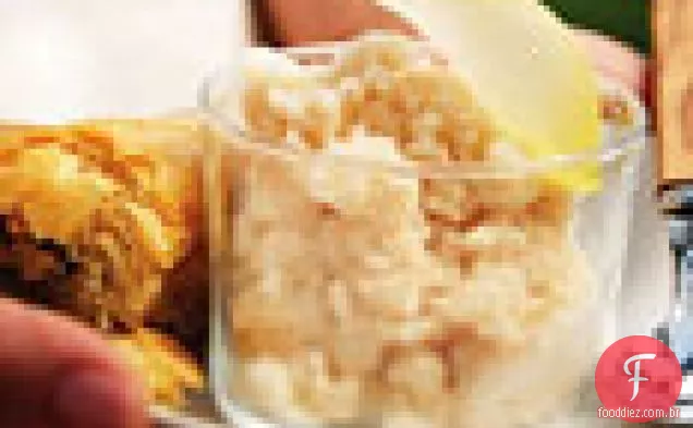 Baklava com água de rosas e chá Granita