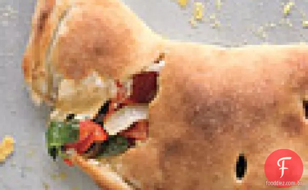Calzones de espinafre e pimenta vermelha