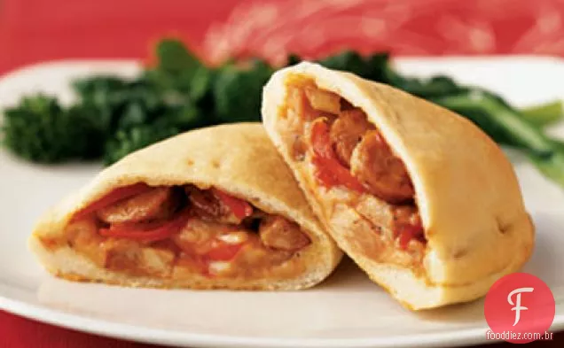 Salsicha e pimenta Calzones