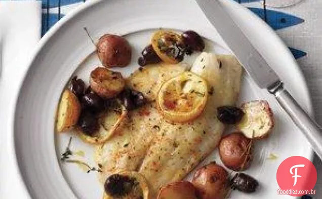 Tilápia Assada, Batatas E Limões