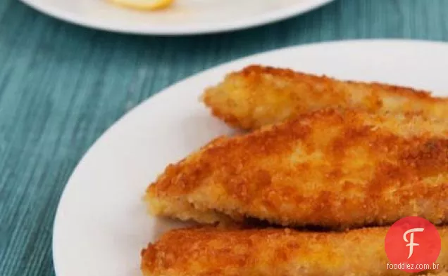 Dedos Crocantes De Tilápia Com Maionese De Limão E Alho