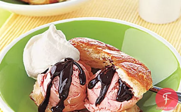Croissant Ice Cream Sundaes