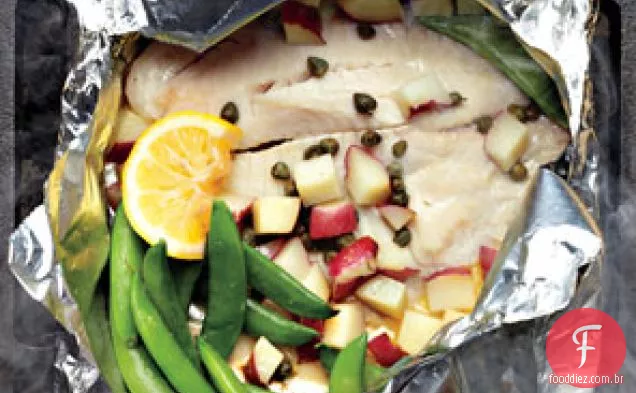 Tilápia Piccata Com Ervilhas