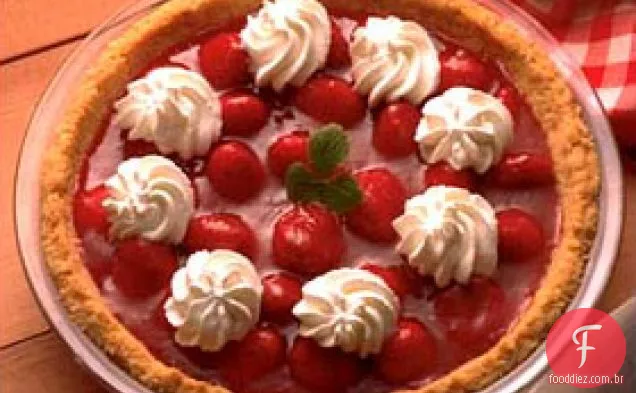 Torta Fresca Da Amêndoa Da Morango