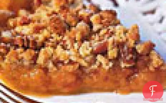 Peaches-and-cream Streusel Pie