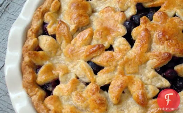 Torta De Mirtilo Com Crosta De Amêndoa Doce