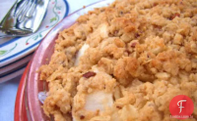 Torta de maçã com cobertura de migalhas