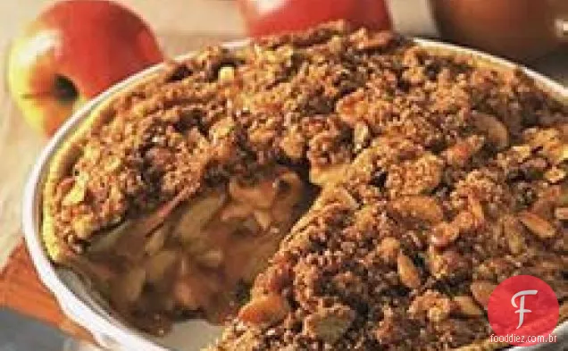 Caramelo Creme Maçã Crunch Pie