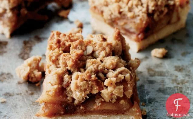 Barras De Torta De Maçã