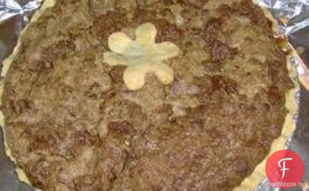 Torta de maçã com molho de baunilha