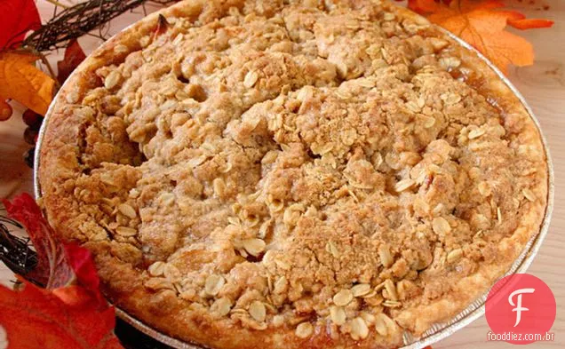 Receita: Torta De Maçã Com Cobertura De Migalhas