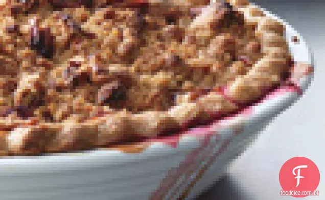 Torta De Crumble De Cranberry-Maçã