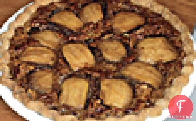 Caramelizado-Torta de maçã e noz-pecã