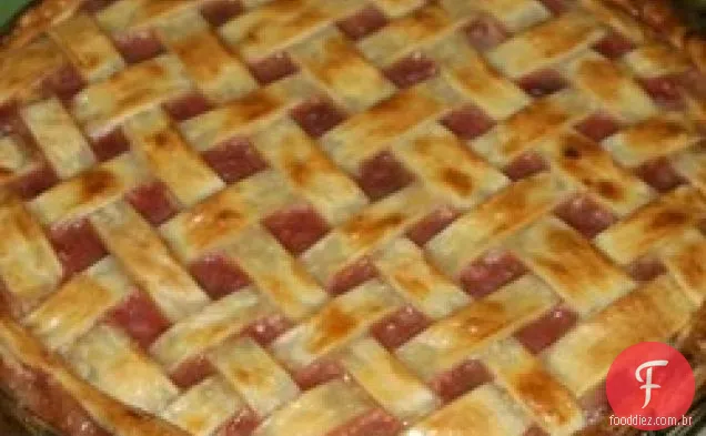 Torta Rápida De Ruibarbo De Maçã