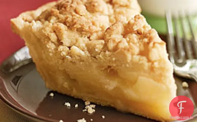 Torta De Migalha De Maçã De Gengibre