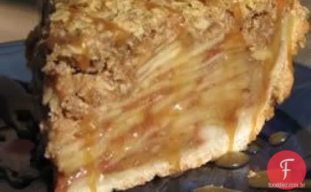 Torta de maçã holandesa com farinha de aveia Streusel