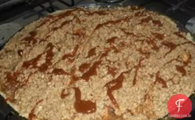 Torta De Crumble De Maçã Caramelo
