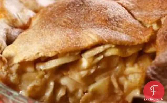 Torta de maçã de prato fundo