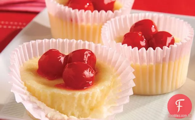 Cheesecakes de cereja do Cupido