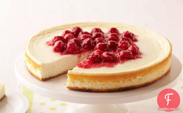 Cheesecake De Cereja Feito Sobre