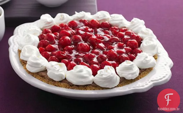 Cheesecake De Chocolate E Cereja Sem Assar
