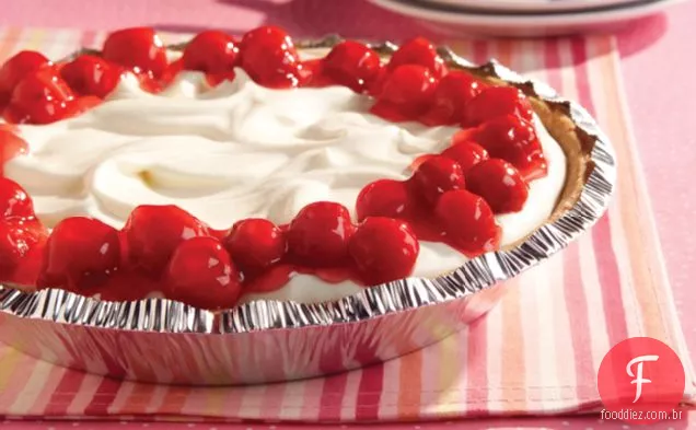 Torta De Queijo Com Cobertura De Frutas