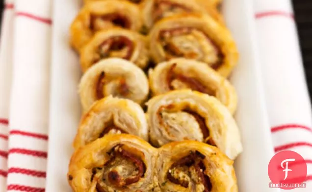 Pepperoni & Parmesão Palmiers