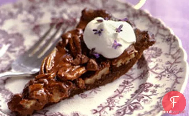 Torta De Noz-Pecã De Chocolate Com Crosta De Chocolate