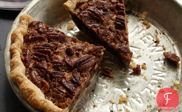 Torta de noz-pecã de Chocolate com Bourbon