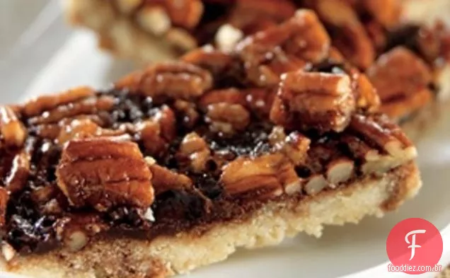 Chocolate Fudge Pecan Pie Bars