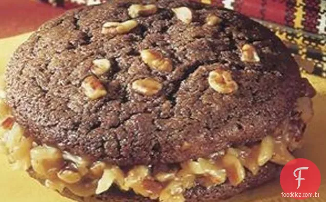 Fudgey Alemão Chocolate Sanduíche Biscoitos