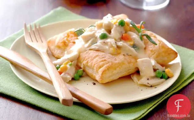 Receita de torta de frango de dentro para fora