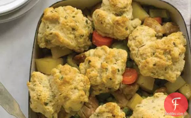 Torta De Frango Com Biscoitos Herbed Drop