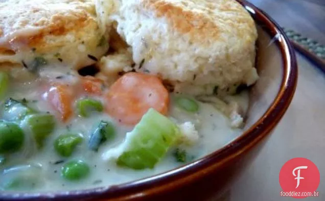 Torta De Frango com crosta de biscoito de leitelho