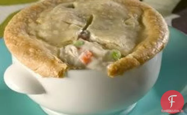 Torta de frango com grama