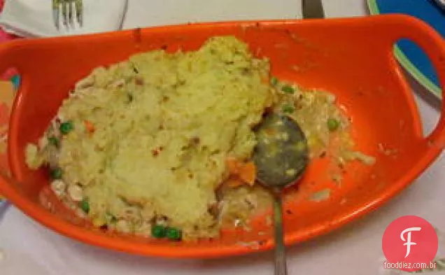 Frango e alho-herb Potato Shepherd's Pie