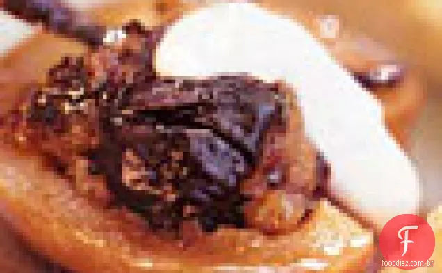 Marmelos e ameixas com Brioche caramelizado