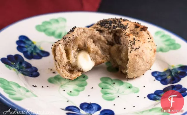 Rye Onion Walnut Rolls